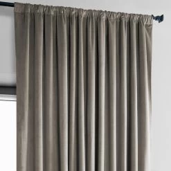 Gallery Taupe Extra Wide Heritage Plush Velvet Curtain 11 Gallery Taupe Extra Wide Heritage Plush Velvet Curtain -Chic Curtains Shop VPYC 161209 DW pole pocket header 544089ff 7d1d 452e a4a1 e4466fea2f03