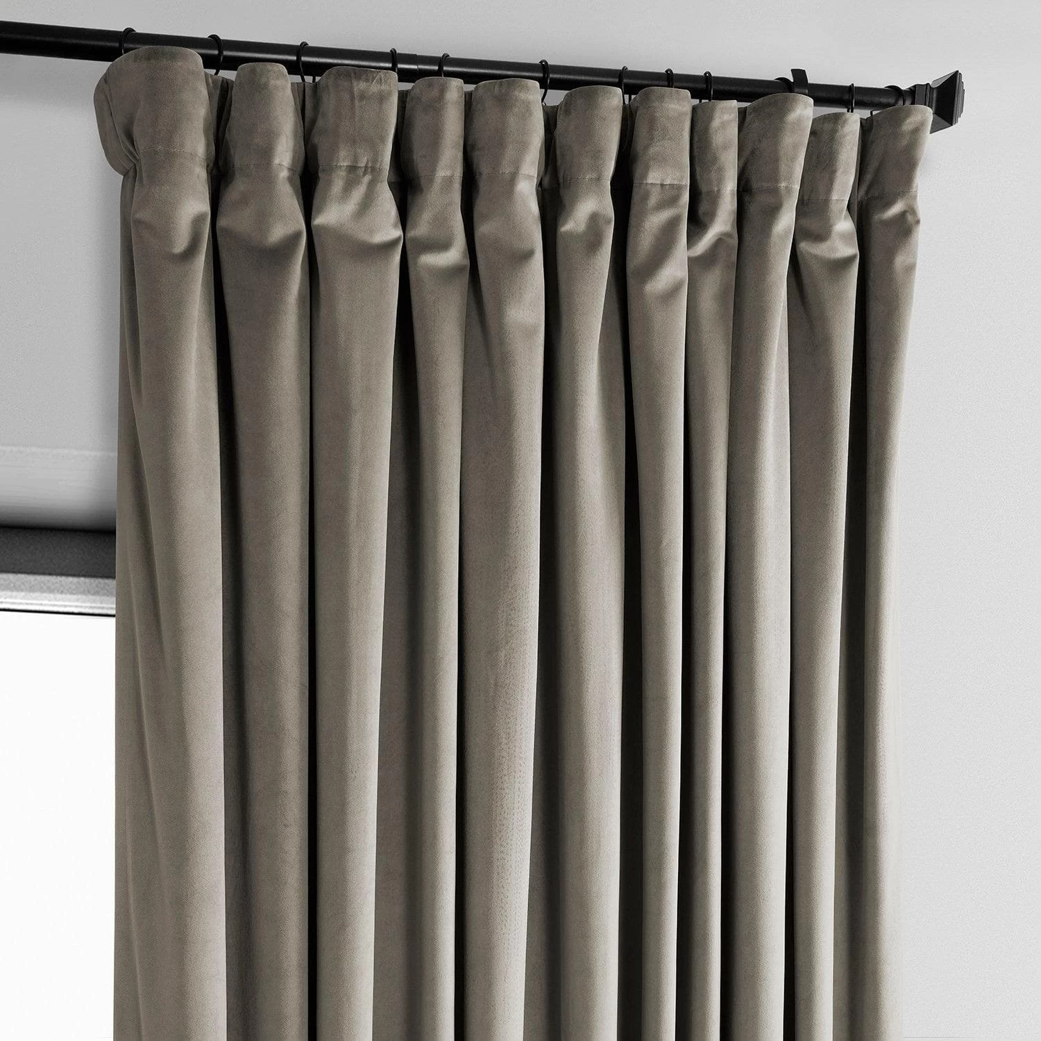 Gallery Taupe Extra Wide Heritage Plush Velvet Curtain 4 Gallery Taupe Extra Wide Heritage Plush Velvet Curtain - Image 2