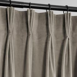 Gallery Taupe French Pleat Heritage Plush Velvet Curtain -Chic Curtains Shop VPYC 161209 FPD french pleat 1 6f733957 86b8 4b4c 810f 7480c864b5bc