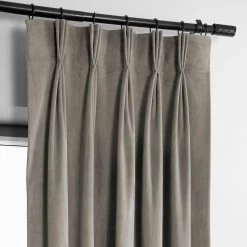 Gallery Taupe French Pleat Heritage Plush Velvet Curtain -Chic Curtains Shop VPYC 161209 FPD french pleat d4e0886a bf82 4dce 8424 273a650e4611