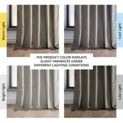 Gallery Taupe Heritage Plush Velvet Curtain 13 Gallery Taupe Heritage Plush Velvet Curtain -Chic Curtains Shop VPYC 161209 angled front view