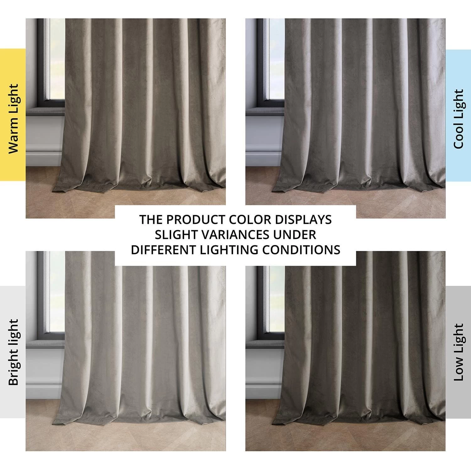 Gallery Taupe Heritage Plush Velvet Curtain 8 Gallery Taupe Heritage Plush Velvet Curtain - Image 6