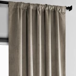 Gallery Taupe Heritage Plush Velvet Curtain 11 Gallery Taupe Heritage Plush Velvet Curtain -Chic Curtains Shop VPYC 161209 pole pocket header 3e0b9dbd 63c6 4664 8d63 981887c4cf38