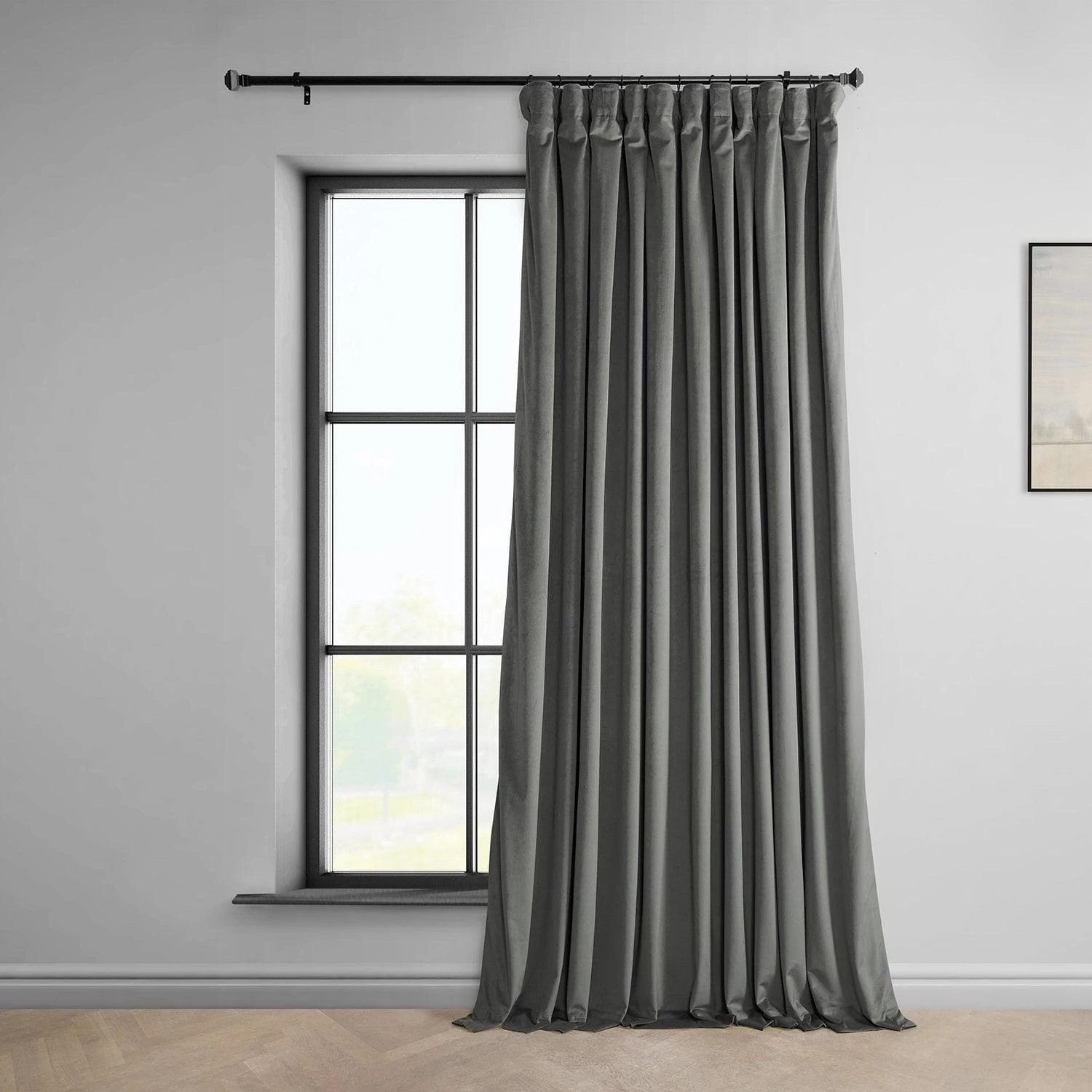 Destiny Grey Extra Wide Heritage Plush Velvet Curtain 3 Destiny Grey Extra Wide Heritage Plush Velvet Curtain