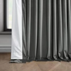 Destiny Grey Extra Wide Heritage Plush Velvet Curtain 12 Destiny Grey Extra Wide Heritage Plush Velvet Curtain -Chic Curtains Shop VPYC 161213 DW lining view 70d4fb9a bd34 4400 ae22 f3521bb6f9ea