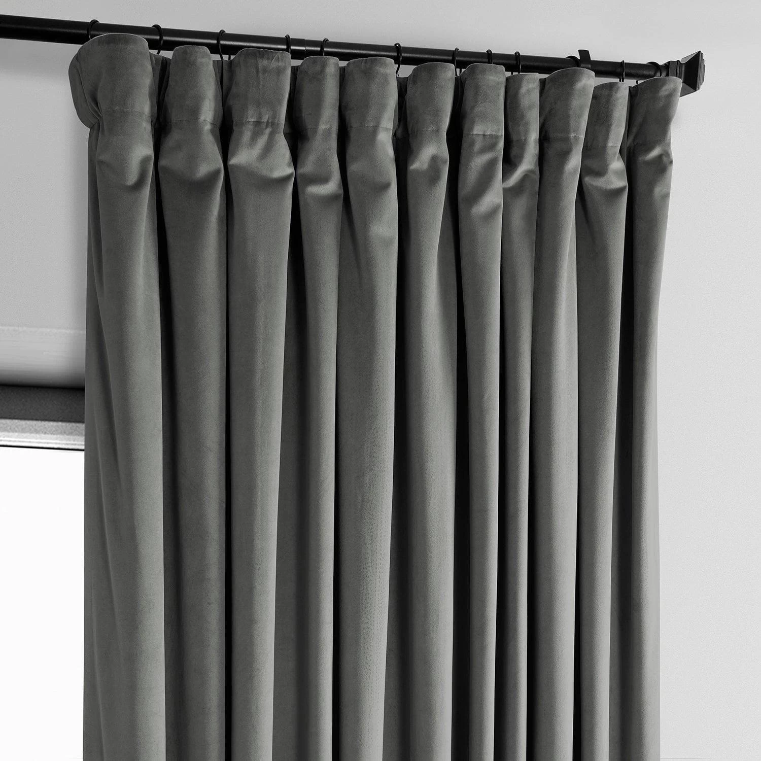 Destiny Grey Extra Wide Heritage Plush Velvet Curtain 4 Destiny Grey Extra Wide Heritage Plush Velvet Curtain - Image 2