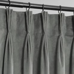 Destiny Grey French Pleat Heritage Plush Velvet Curtain -Chic Curtains Shop VPYC 161213 FPD french pleat 1 5cb04f7f c919 4fc7 8465 22a9054c0f4f
