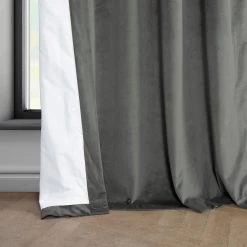 Destiny Grey French Pleat Heritage Plush Velvet Curtain -Chic Curtains Shop VPYC 161213 FPD lining view d1cb19a0 90cb 4979 a7cb e4fb8816464b
