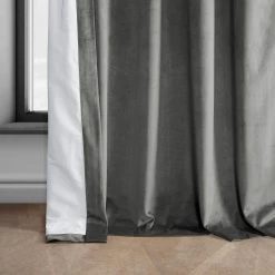 Destiny Grey Heritage Plush Velvet Curtain -Chic Curtains Shop VPYC 161213 lining view d8c18297 2866 41a7 986f 7b663425d4bd
