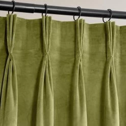 Retro Green French Pleat Heritage Plush Velvet Curtain 10 Retro Green French Pleat Heritage Plush Velvet Curtain -Chic Curtains Shop VPYC 161224 FPD french pleat 1