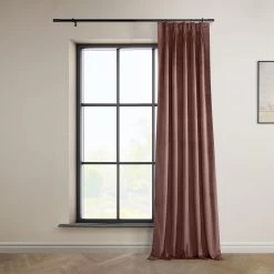 Wild Rose French Pleat Heritage Plush Velvet Curtain -Chic Curtains Shop VPYC 161234 FPD front view r b97f3ea5 5b15 4783 b26a 858b06705ea1
