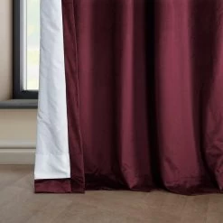 Dark Merlot Heritage Plush Velvet Curtain -Chic Curtains Shop VPYC 161252 lining view