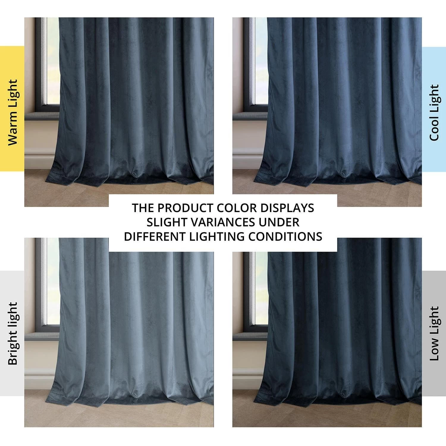 London Blue French Pleat Heritage Plush Velvet Curtain 8 London Blue French Pleat Heritage Plush Velvet Curtain - Image 6