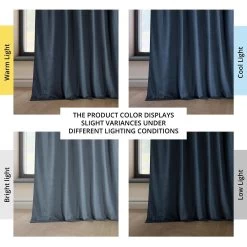 London Blue Heritage Plush Velvet Curtain -Chic Curtains Shop VPYC 161258 angled front view