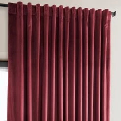 Cinema Red Extra Wide Heritage Plush Velvet Curtain 10 Cinema Red Extra Wide Heritage Plush Velvet Curtain -Chic Curtains Shop VPYC 179758 DW back tab header