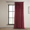 Cinema Red Extra Wide Heritage Plush Velvet Curtain 1 Cinema Red Extra Wide Heritage Plush Velvet Curtain -Chic Curtains Shop VPYC 179758 DW front view