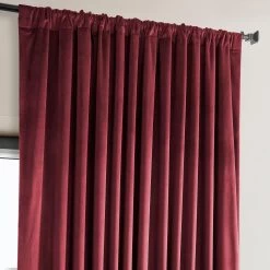 Cinema Red Extra Wide Heritage Plush Velvet Curtain 11 Cinema Red Extra Wide Heritage Plush Velvet Curtain -Chic Curtains Shop VPYC 179758 DW pole pocket header