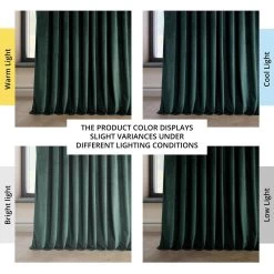 Forestry Green Extra Wide Heritage Plush Velvet Curtain 13 Forestry Green Extra Wide Heritage Plush Velvet Curtain -Chic Curtains Shop VPYC 179759 DW angled front view