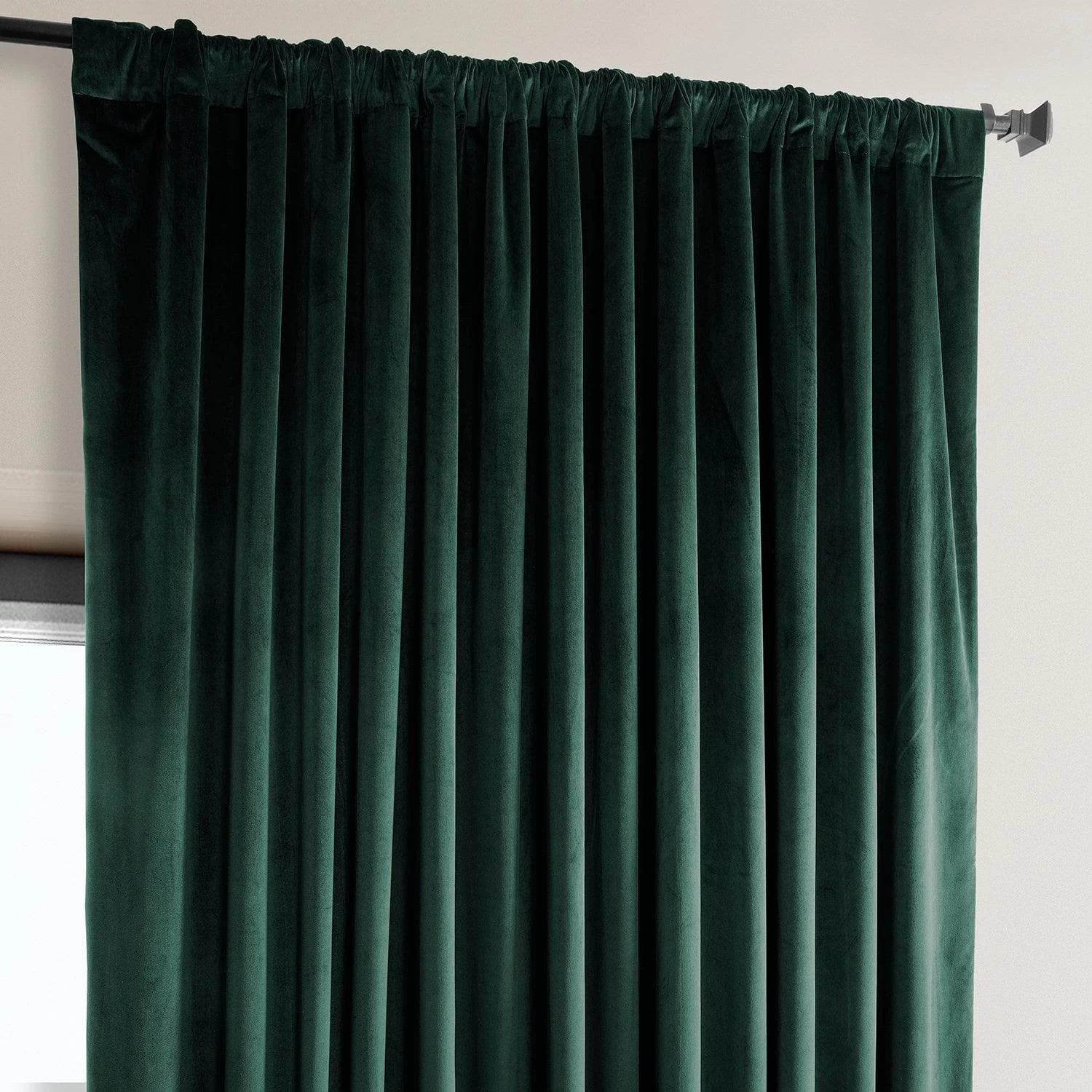 Forestry Green Extra Wide Heritage Plush Velvet Curtain 6 Forestry Green Extra Wide Heritage Plush Velvet Curtain - Image 4