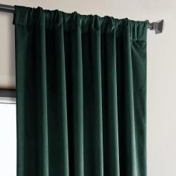 Forestry Green Heritage Plush Velvet Curtain -Chic Curtains Shop VPYC 179759 pole pocket header 0428db08 2653 4056 9db3 67abdc0a4838
