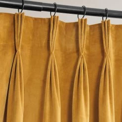 Aztec Gold French Pleat Heritage Plush Velvet Curtain 10 Aztec Gold French Pleat Heritage Plush Velvet Curtain -Chic Curtains Shop VPYC 179760 FPD french pleat 1 abaa3e90 446b 4bb8 b515 d5dcdb22223a