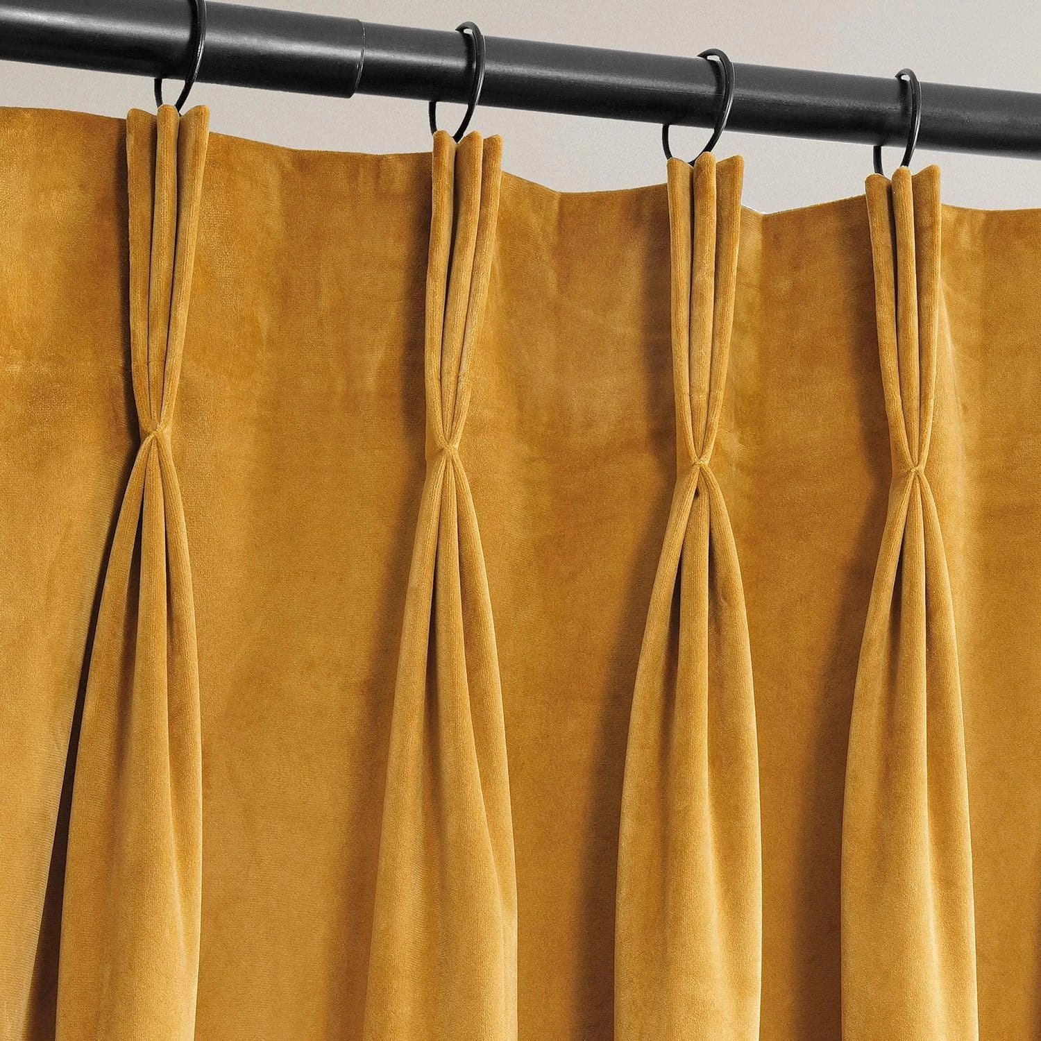Aztec Gold French Pleat Heritage Plush Velvet Curtain 5 Aztec Gold French Pleat Heritage Plush Velvet Curtain - Image 3