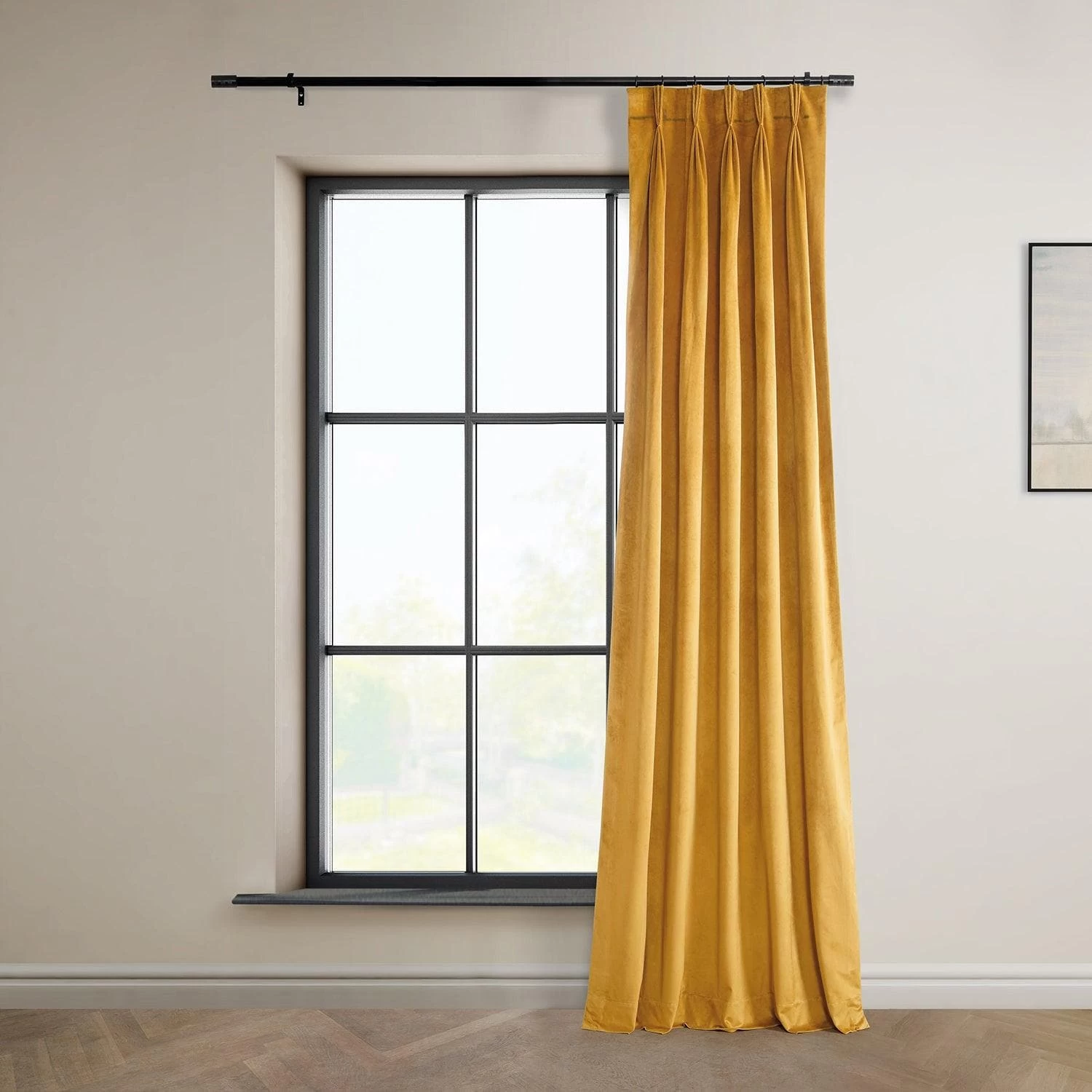 Aztec Gold French Pleat Heritage Plush Velvet Curtain 7 Aztec Gold French Pleat Heritage Plush Velvet Curtain - Image 5