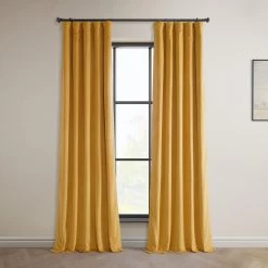 Aztec Gold Heritage Plush Velvet Curtain