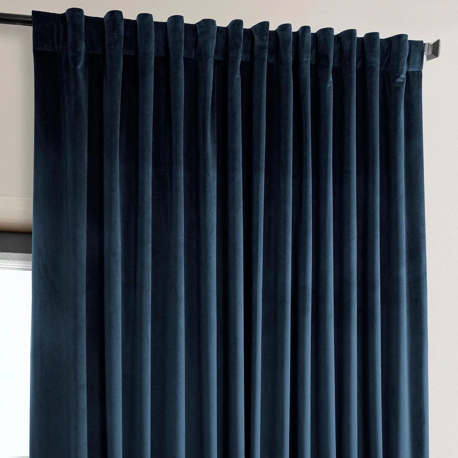 Eternal Blue Extra Wide Heritage Plush Velvet Curtain 5 Eternal Blue Extra Wide Heritage Plush Velvet Curtain - Image 3