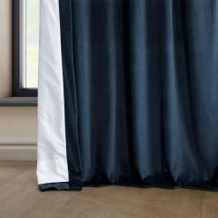 Eternal Blue Heritage Plush Velvet Curtain -Chic Curtains Shop VPYC 179910 lining view 28daa80e 1522 4ce1 993c d214e6920ccf