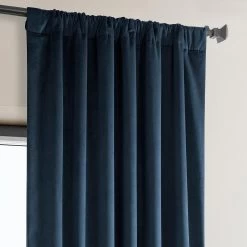 Eternal Blue Heritage Plush Velvet Curtain -Chic Curtains Shop VPYC 179910 pole pocket header 89082ee8 362d 42fd b3d3 0184c187cfae
