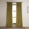 Peat Green Heritage Plush Velvet Curtain -Chic Curtains Shop VPYC 179911 front view