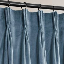 Denmark Blue French Pleat Heritage Plush Velvet Curtain -Chic Curtains Shop VPYC 179920 FPD french pleat 1 9e399d11 efae 4d2f 890d 96f7963aca12