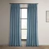 Denmark Blue French Pleat Heritage Plush Velvet Curtain -Chic Curtains Shop VPYC 179920 FPD front view af87ec67 9497 45b5 ad30 a52f7928e3fb