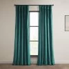 Deep Sea Teal Heritage Plush Velvet Curtain -Chic Curtains Shop VPYC 179921 front view