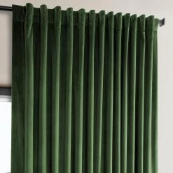 Eden Green Extra Wide Heritage Plush Velvet Curtain 10 Eden Green Extra Wide Heritage Plush Velvet Curtain -Chic Curtains Shop VPYC 181427 DW back tab header