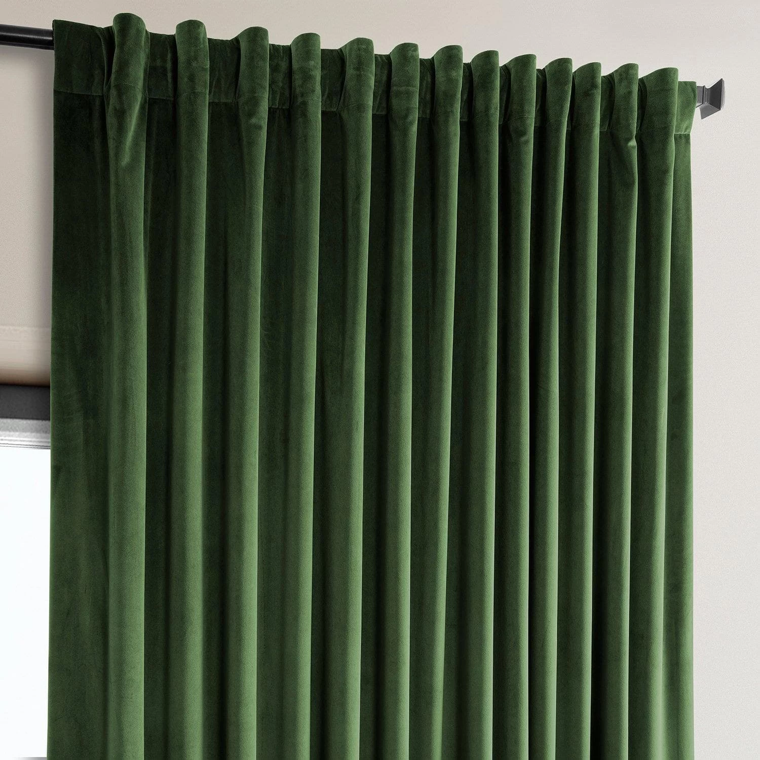 Eden Green Extra Wide Heritage Plush Velvet Curtain 5 Eden Green Extra Wide Heritage Plush Velvet Curtain - Image 3