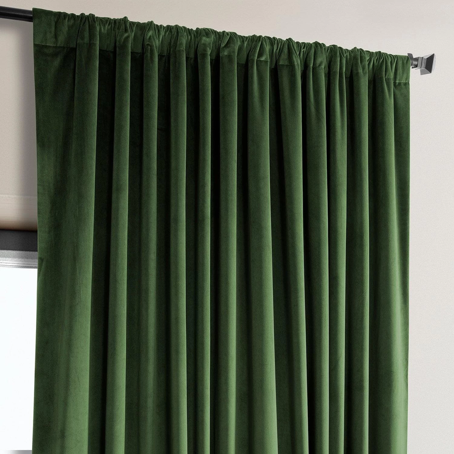 Eden Green Extra Wide Heritage Plush Velvet Curtain 6 Eden Green Extra Wide Heritage Plush Velvet Curtain - Image 4