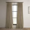Museum Taupe French Pleat Heritage Plush Velvet Curtain -Chic Curtains Shop VPYC 190153 FPD front view df357ac4 ac5d 4e85 8e4f ee4740ef88cc