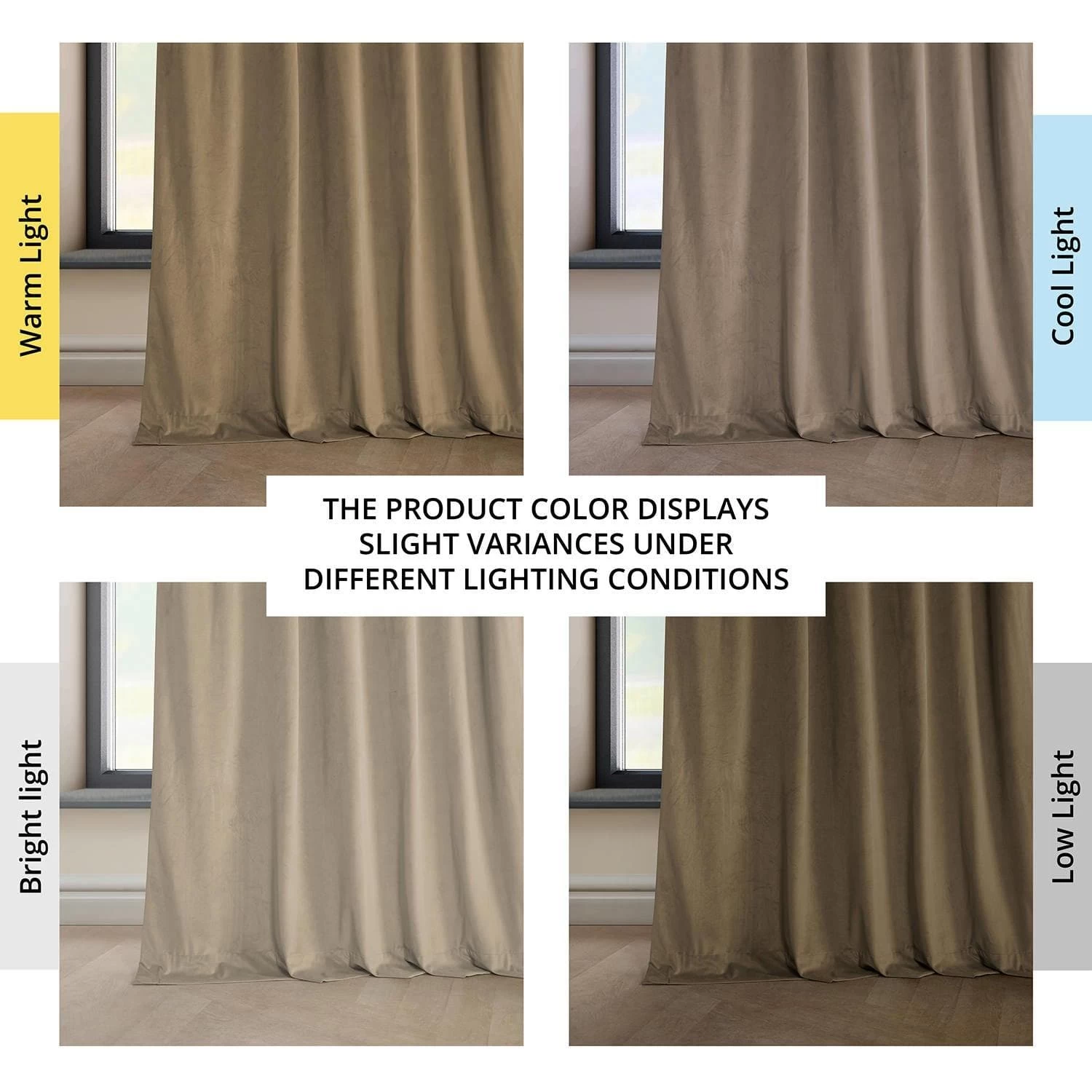 Museum Taupe Heritage Plush Velvet Curtain 8 Museum Taupe Heritage Plush Velvet Curtain - Image 6