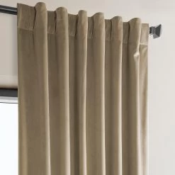 Museum Taupe Heritage Plush Velvet Curtain 10 Museum Taupe Heritage Plush Velvet Curtain -Chic Curtains Shop VPYC 190153 back tab header