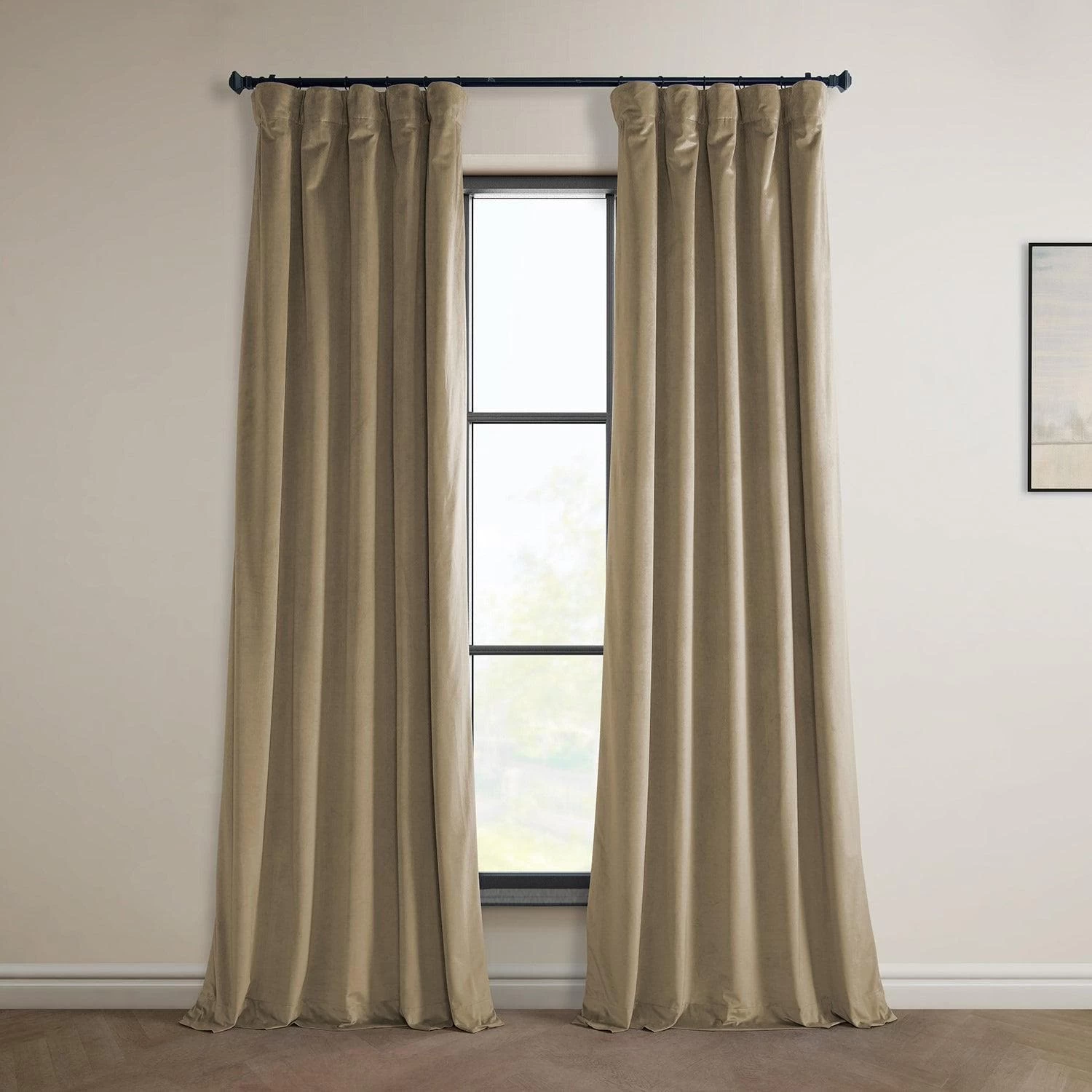 Museum Taupe Heritage Plush Velvet Curtain 3 Museum Taupe Heritage Plush Velvet Curtain