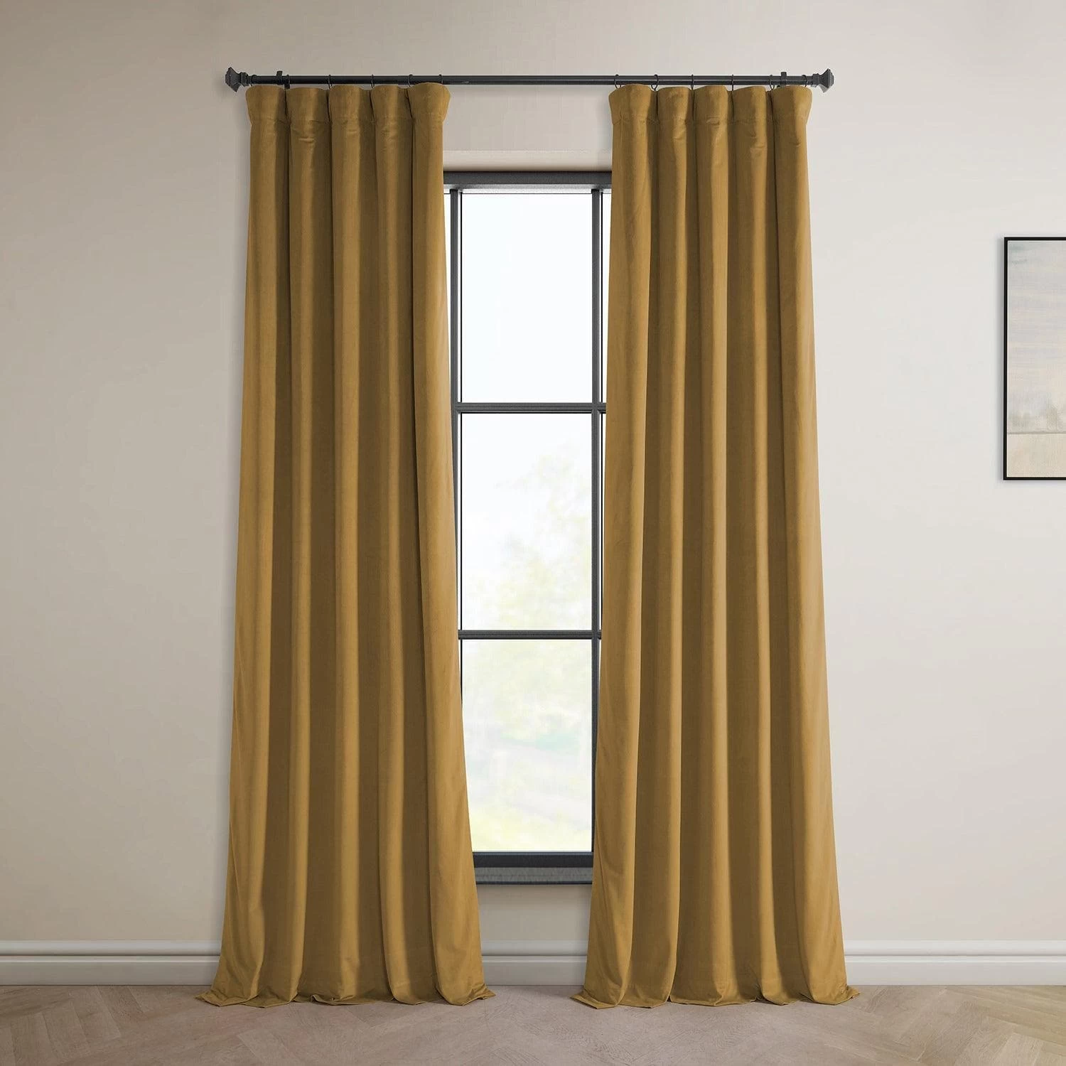 Retro Gold Heritage Plush Velvet Curtain 3 Retro Gold Heritage Plush Velvet Curtain