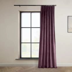 Winter Plum French Pleat Heritage Plush Velvet Curtain -Chic Curtains Shop VPYC 190162 FPD front view r 51de2fbd 50b4 4b2d 8837 08b55ca28dfa
