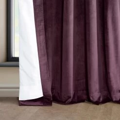 Winter Plum French Pleat Heritage Plush Velvet Curtain -Chic Curtains Shop VPYC 190162 FPD lining view cb89f5c2 7f83 461b a194 bf7980a4ea54