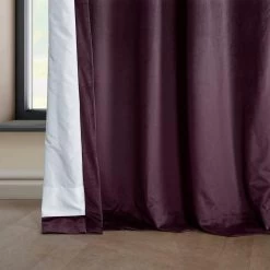 Winter Plum Heritage Plush Velvet Curtain -Chic Curtains Shop VPYC 190162 lining view