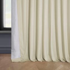 Au Lait Crème Extra Wide Heritage Plush Velvet Curtain 12 Au Lait Crème Extra Wide Heritage Plush Velvet Curtain -Chic Curtains Shop VPYC 198593 DW lining view 7ef91663 6b3f 4c96 8a3e 34f7bed702b0