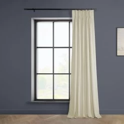 Au Lait Crème French Pleat Heritage Plush Velvet Curtain -Chic Curtains Shop VPYC 198593 FPD front view r 35110975 8dca 40af bf98 62d9f9e3f881