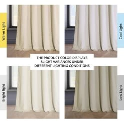 Au Lait Crème Grommet Heritage Plush Velvet Curtain -Chic Curtains Shop VPYC 198593 GR angled front view