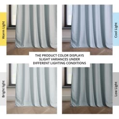 Aquarius Blue Heritage Plush Velvet Curtain 13 Aquarius Blue Heritage Plush Velvet Curtain -Chic Curtains Shop VPYC 198594 angled front view